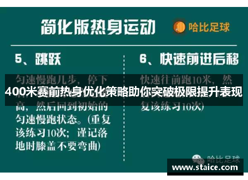 400米赛前热身优化策略助你突破极限提升表现